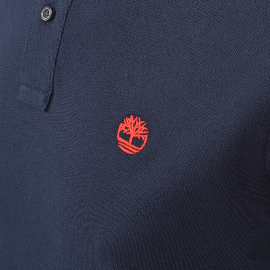 Alternative Image for ProductTimberland Logo Short Sleeved Polo T Shirt Navy3